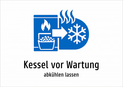 Kessel vor Wartung - abkühlen lassen