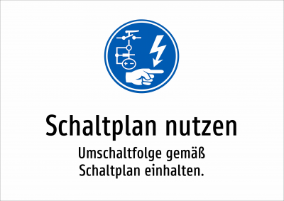 Schaltplan nutzen - Umschaltfolge gemäß Schaltplan einhalten.
