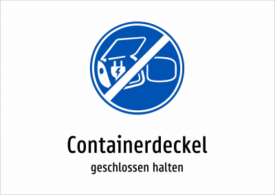 Containerdeckel - geschlossen halten