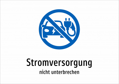 Stromversorgung - nicht unterbrechen