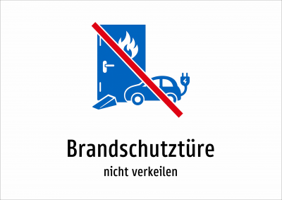 Brandschutztüre - nicht verkeilen