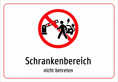 Schrankenbereich - nicht betreten