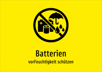Batterien - vorFeuchtigkeit schützen