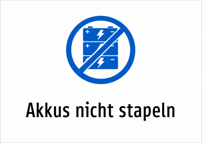 Akkus nicht stapeln