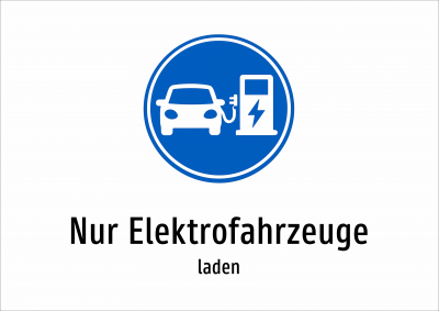 Nur Elektrofahrzeuge - laden