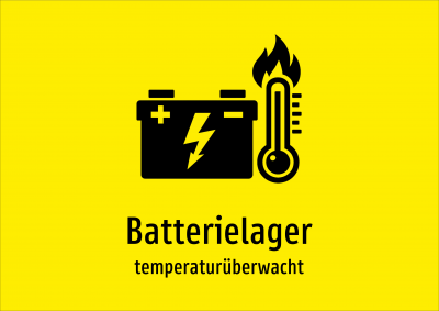 Batterielager - temperaturüberwacht