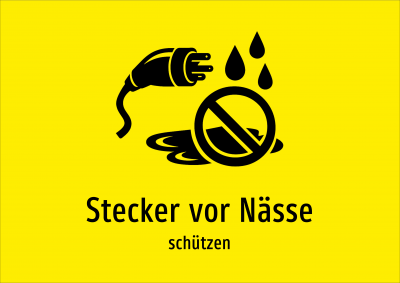 Stecker vor Nässe - schützen