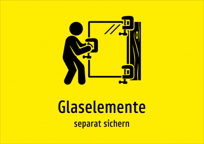 Glaselemente - separat sichern