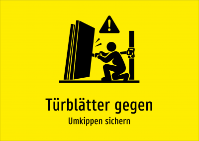 Türblätter gegen - Umkippen sichern