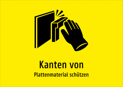 Kanten von - Plattenmaterial schützen