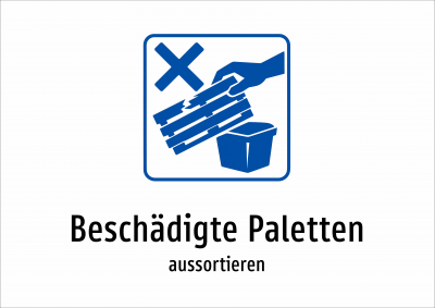 Beschädigte Paletten - aussortieren