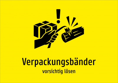 Verpackungsbänder - vorsichtig lösen