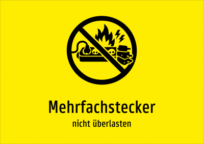 Mehrfachstecker - nicht überlasten