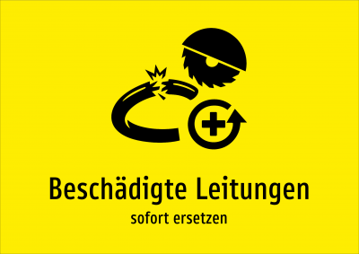 Beschädigte Leitungen - sofort ersetzen