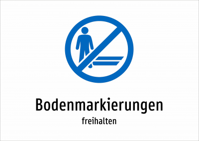 Bodenmarkierungen - freihalten