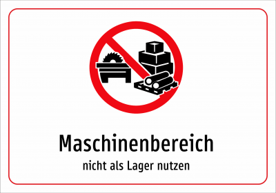 Maschinenbereich - nicht als Lager nutzen