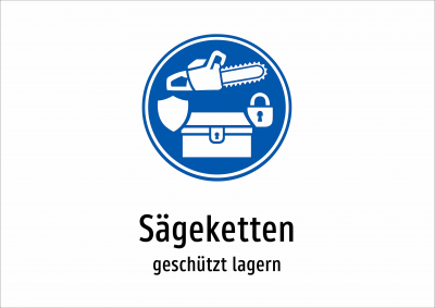 Sägeketten - geschützt lagern