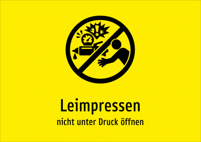 Leimpressen - nicht unter Druck öffnen