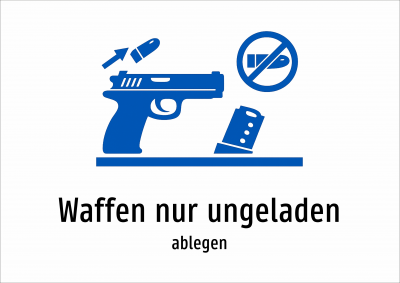 Waffen nur ungeladen - ablegen