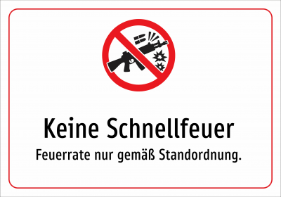 Keine Schnellfeuer - Feuerrate nur gemäß Standordnung.