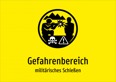 Gefahrenbereich - militärisches Schießen