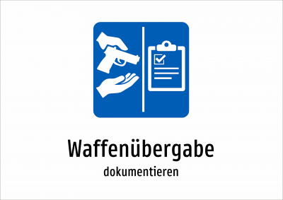 Waffenübergabe - dokumentieren