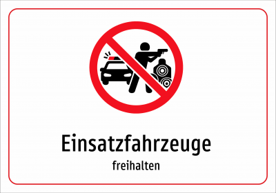 Einsatzfahrzeuge - freihalten