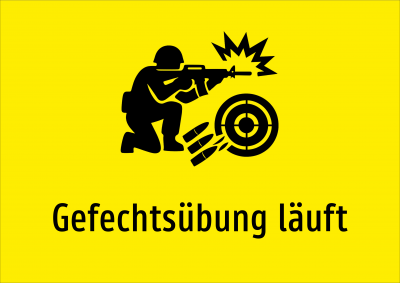 Gefechtsübung läuft