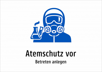 Atemschutz vor - Betreten anlegen