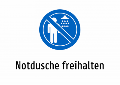 Notdusche freihalten