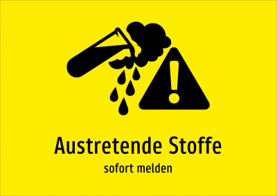 Austretende Stoffe - sofort melden