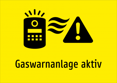 Gaswarnanlage aktiv