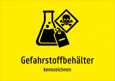 Gefahrstoffbehälter - kennzeichnen