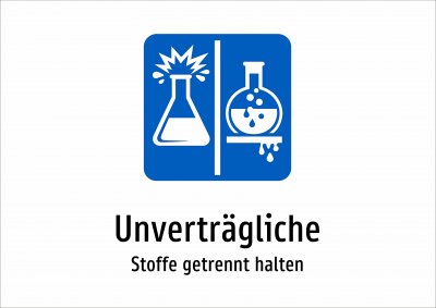Unverträgliche - Stoffe getrennt halten