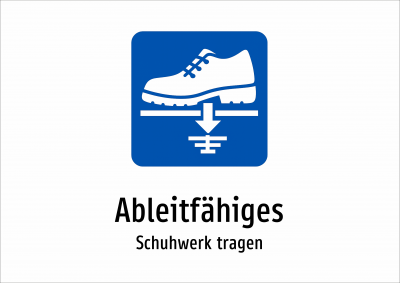 Ableitfähiges - Schuhwerk tragen