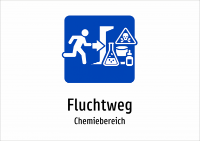Fluchtweg - Chemiebereich