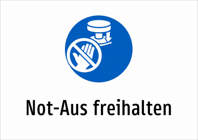 Not-Aus freihalten