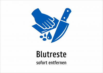 Blutreste - sofort entfernen