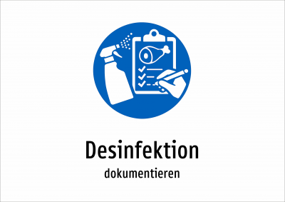 Desinfektion - dokumentieren