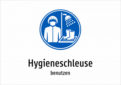 Hygieneschleuse - benutzen