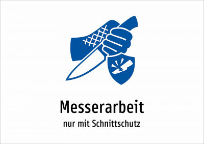 Messerarbeit - nur mit Schnittschutz