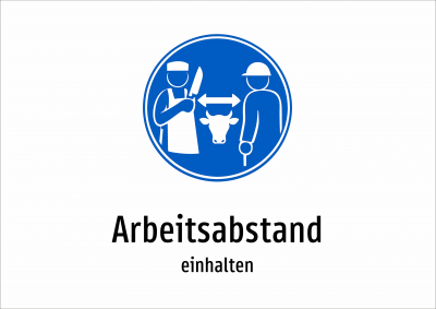 Arbeitsabstand - einhalten