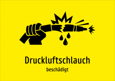 Druckluftschlauch - beschädigt
