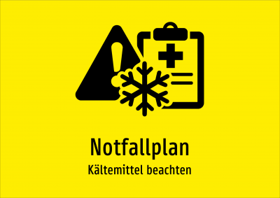 Notfallplan - Kältemittel beachten