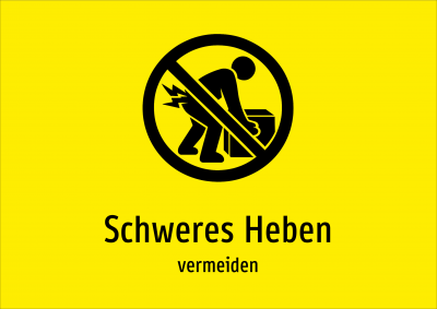 Schweres Heben - vermeiden