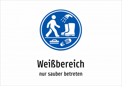 Weißbereich - nur sauber betreten