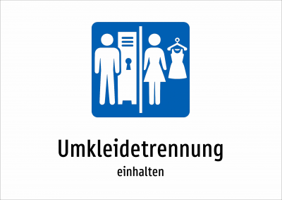 Umkleidetrennung - einhalten