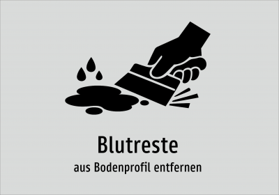 Blutreste - aus Bodenprofil entfernen