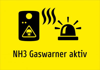 NH3 Gaswarner aktiv