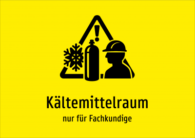 Kältemittelraum - nur für Fachkundige